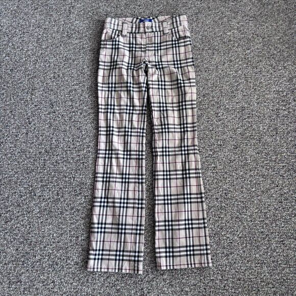 Burberry Blue Label Straight Leg Pants Japan Size 36 (US 0–2) Nova Check Y2K - Picture 1 of 5